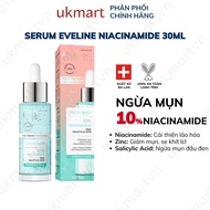 Serum Eveline Glycol Therapy 25% Peptides phục hồi trẻ hoá cho da căng láng 10% Niacinamide ngừa mụn