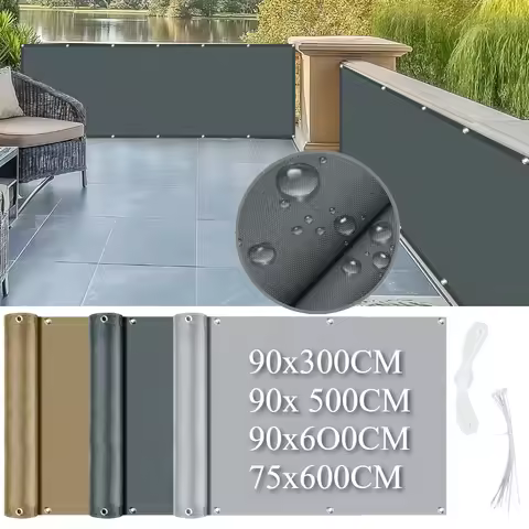 0.9X3/5/6M Fence Privacy Screen Heavy Duty Fencing Mesh Shade Net Cover for Wall Garden Yard Outdoor