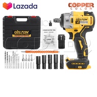 DELTON 2in1 บล็อกแบต & สว่าน 199V มอเตอร์ BRUSHLESS ไร้แปรงถ่าน พร้อมแบตเตอรี่ Li-ion 2 ก้อน Brushle