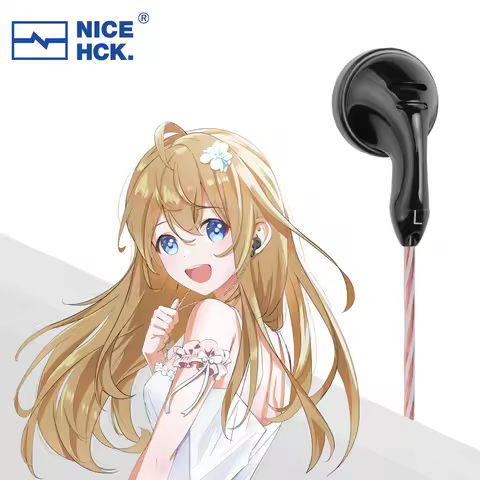 NICEHCK B70 3.5/4.4mm Plug Bright Surface IEM HIFI Microphone Earbud 14.8mm Carbon Element Plated Dr