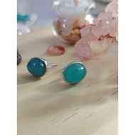 Earing Amazonite Natural Crystal / Anting Amazonite Kristal Asli Untuk wanita