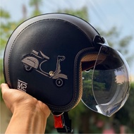 Bogo Helmet Retro Thinos Vespa Original Bogo Leather