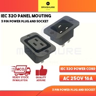[Maxshure] C19 C20 IEC 320 3PIN  Screw Mount Power Cord 16A 250V C19 C20 Panel Mount Adaptor Plug