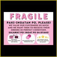 ◪ ◊☜ ◰ TAGALOG FRAGILE STICKERS 500pcs per roll