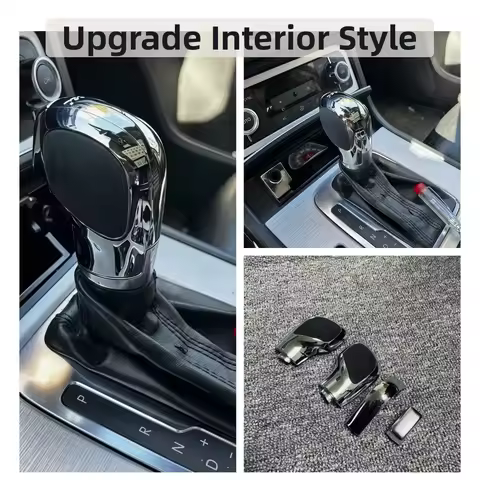 baking paint with leather shift handle gear side cover DSG logo for VW for Golf 6 7 R GTI Passat B7 