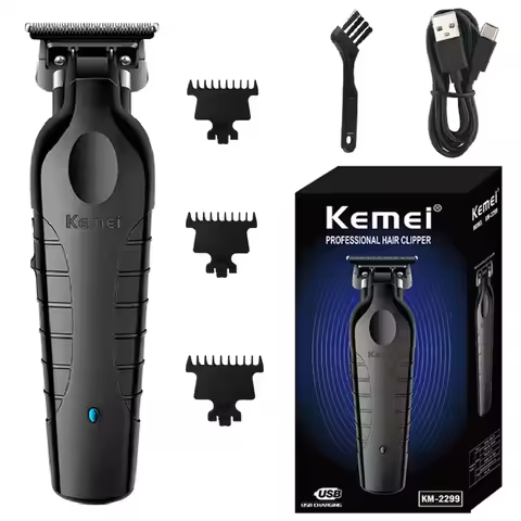 2026 New Year, New Look! Kemei Professional Hair Clipper & Trimmer for Men, T-Blade Zero-Gap Edger, 