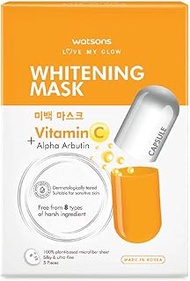 WATSONS Love My Glow Whitening Capsule Mask (Vitamin C + Alpha Arbutin) 25ml x 5s