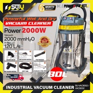 SUI U / EUROX VAC8002 80L Stainless Steel Vacuum Cleaner 2000W | 2IN1 | Wet & Dry
