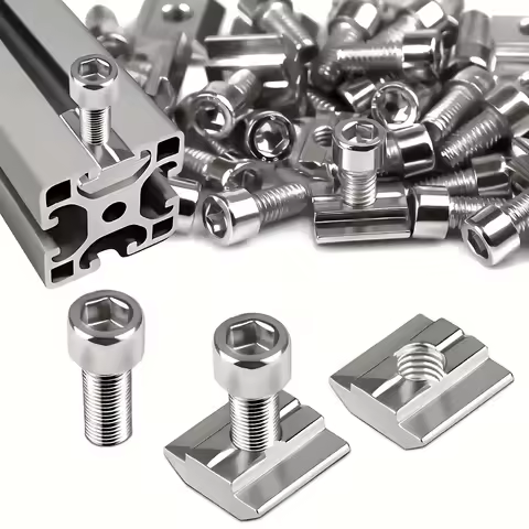 25 setsStainless steel set M8 T-Slot nut set, slider nut, industrial aluminum profile accessories, s