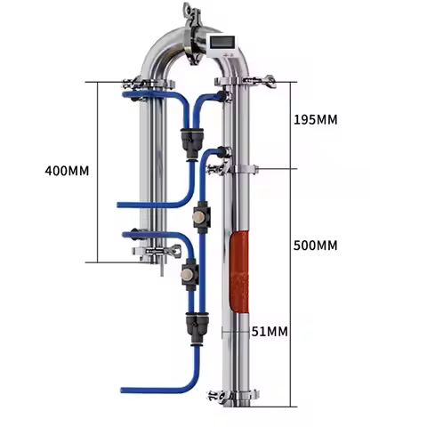 Tubular distillation column distilled equipment with copper net alcohol production home brewed brand