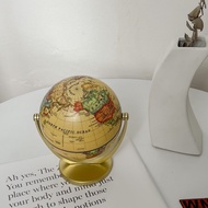 Vintage globe world, world map, aesthetic table decoration