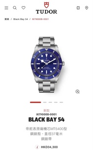 (Brand New) Tudor Black Bay 54 37mm 79000B-0001