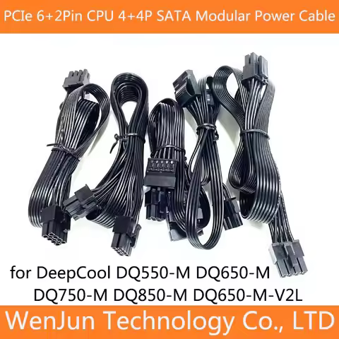 PCI-E 6+2pin / CPU 8Pin(4+4) /4 SATA /4 IDE power Supply cable for DeepCool DQ550-M V2L DQ650M DQ750