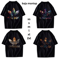 <baju mantap> Adidas sport grafik tees cotton baju t-shirt lelaki perempuan lengan pendek short slee