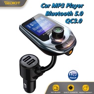 Car Stereo Car Bluetooth 5.0 Transmitter FM QC3.0 3.1A Fast Car Charger Car Kit Adapter Handsfree MP3 Player amplifier car Audio Receiver