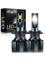 TOAUTO 3570 LED H4 H7 H11 HB3 HB4 HIR2 Max Power 80W 22000LM Car Headlight 6500K White Max Lumen Wat