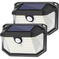 Solar Outdoor Lights, 2-Pack Super Bright 178 LEDs Motion Sensor Wall Light with 270° Wide Angle & 3