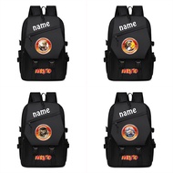 Haoyuan Free Name Naruto Gaara Backpack Waterproof Women Girls Bags Boys Cute Nylon School Bags-&*-