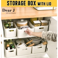 JP Storage Box With Lid / space savers / living room organizer / kitchen bathroom storage  [Dear J]