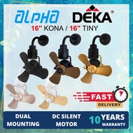 【 FREE SHIPPING 】 ALKOVA (ALPHA) KONA 3B / FIERO ( DEKA ) TINY 16 inches DC Corner Fan Remote Ceilin