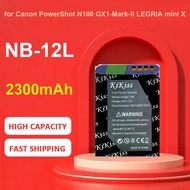 KiKiss Battery for Canon PowerShot N100 GX1-Mark-II LEGRIA mini X,NB-12L,2300mAh