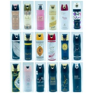 Arabian Body Spray 200ml Yara/Oud Mood/Salvo/Mousuf Wardi/Velvet Oud/Maahir Black/Hayaati/Raghba/Fak