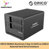 ORICO 9528U3 Aluminum 2 bay 3.5 SATA to USB3.0 External Hard Drive Enclosure
