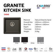 CAVARRO 45cm x 45cm Granite Sink - G4545