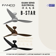[Installation] FANCO B-Star 36" 46" 52" DC Motor Ceiling Fan with 3 Tone LED Light Kit and Remote Control | Guan Seng