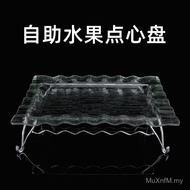T Tray Dessert Water Snacks Buffet Restaurant Hotel Acrylic Cake Snack Stand Cold Vegetables Rectang