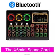 ⚡️พร้อมส่งจาก กทม⚡️ ซาวด์การ์ด laptop Huayi Voice x6 Upgraded Mini Sound Card Set Net Red Douyin Mobile Phone Computer Live Singing🔥