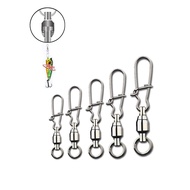 10pcs Duo Lock Snap Fishing Swivels Stainless Barrel Swivels 0-6 Snap Swivels Ball Bearing Connect F