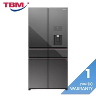 [Klang Valley Delivery Only] Panasonic NR-WY720ZMMM 6 Doors Fridge W900 Series Prime+ Glass 650L Dar
