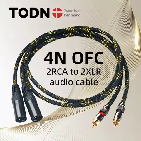 TODN HIFI Stereo RCA Cable Stereo RCA Cable High-performance Premium Hi-Fi Audio cable RCA to XLR In