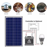 LMJ 30W Portable Solar Panel 30 Watt 12/18 Volt Solar Module Solar Cell Panel CROWNSTAR GD-1030