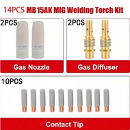 【DEMN】MB-15AK Welding Shield Nozzle New Coating Shield Nozzle 0.8/1.0/1.2mm Suitable