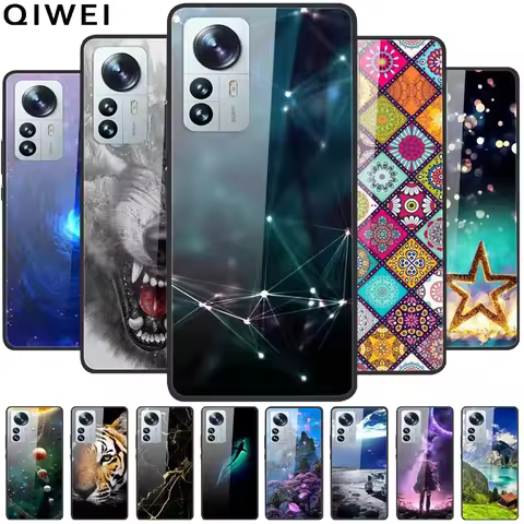 For Xiaomi 12T Pro 5G Case Tempered Glass Hard Back Cover For Xiaomi 12T 2022 Phone Cases Bumper Coq