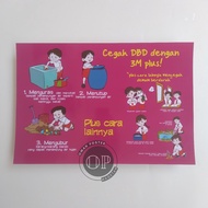 Poster Prevent Dhf With 3M Plus - Dengue Dengue Dengue Dengue Fever