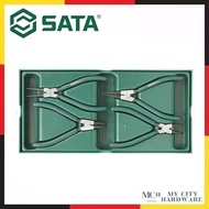SATA 09911 4pcs Snap Ring Pliers Set - Heavy Duty 7-inch Internal/External Circlip Pliers Kit