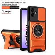 For Samsung Galaxy A07 F07 M07 Phone Case Magnetic Fold Holder Military Armor Camera Protection Cove