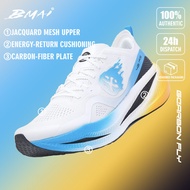 Running Shoes Men's BMAI Carbon Fly  Professional Race Lightweight Carbon Plate Sport Shoes