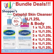 Cetaphil Gentle Skin Cleanser 1000ml/1L/1250ml/1.25L Single-Pack / Super Combo pack. Up to 60% off! 