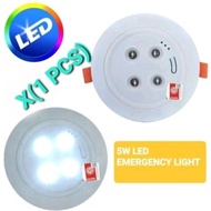 *NEW* 5W LED RECESSED EMERGENCY LIGHT SELF -CONTAINED EMERGENCY DOWN LIGHT (6400K-DAYLIGHT) / LAMPU 