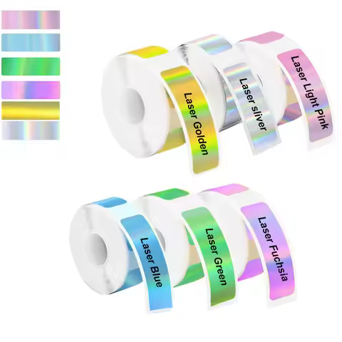 2 Roll 12*40mm Holographic Label Sticker for Marklife P15 P12 P11 D30 Q30S Label Printer Waterproof 