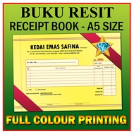Printing 2 ply A5 size Receipt Book Full Colour (4 colour) / Buku Resit /  Bill Book / Voucher Book 
