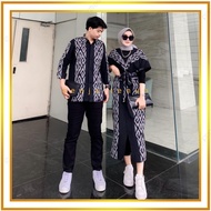 Baju tenun couple toraja hitam dress tenun toraja hitam