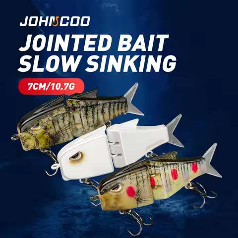Johncoo Swimming bait 7cm 10.7g Perch lure Jointed Fishing lure Bass Pike Lure Predators fishing lur