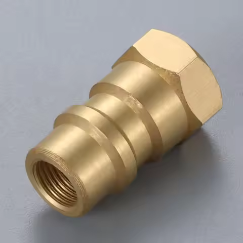 R12 To R134A Conversion Adapter Valve Brass,1/4" SAE Female Thread 8v1 Female Thread,Low Pressure 13