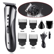 ✑ LJ7.19 KEMEI 3 in 1 Shaver Hair Trimmer Rechargeable Kemei 1407 Electric Nose Hair Clipper Professional Beard Razor Haircut Machine