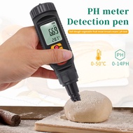 PH Meter LCD Backlight Digital 2 in 1 เครื่องทดสอบอุณหภูมิความแม่นยําสูงสําหรับเนื้อผลไม้ 0.00-14.00